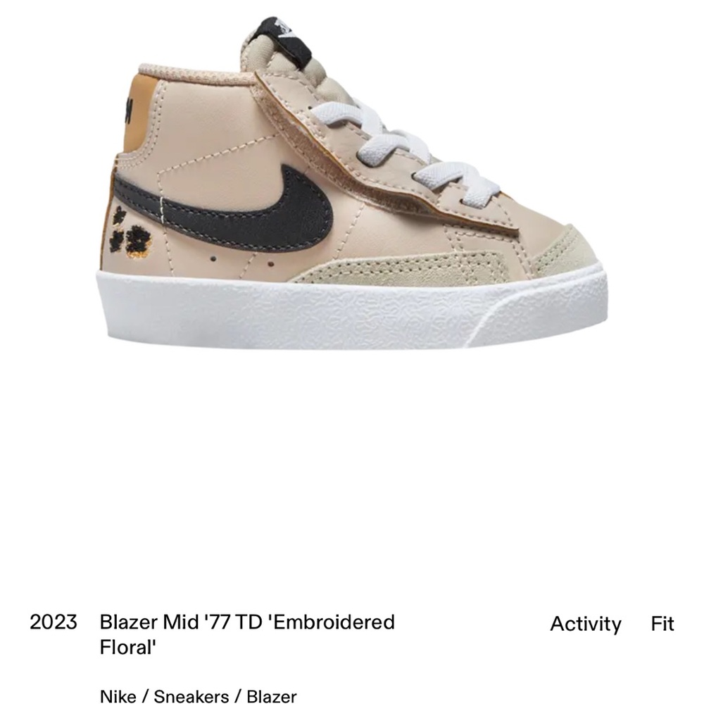Nike Blazer Mid '77 TD 'Embroidered Floral' - toddler 8
